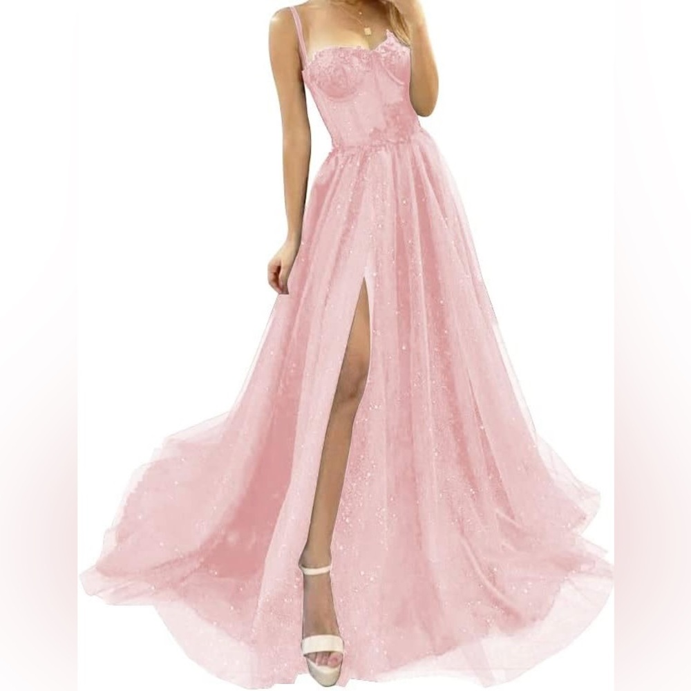Elegant Pink Evening Gown